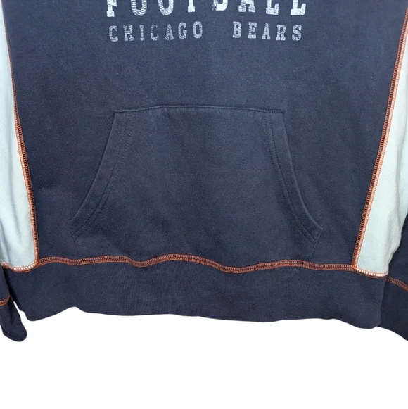 Chicago Bears NFL Team Apparel Women’s Hoodie Large Colorblock Navy White Fleece - Picture 5 of 10